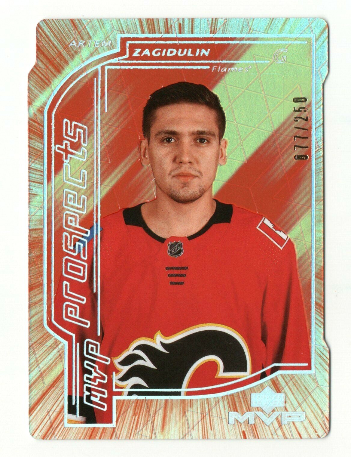 2020-21 Upper Deck Series 2 Artem Zagidulin MVP Prospects 077/250 Flames