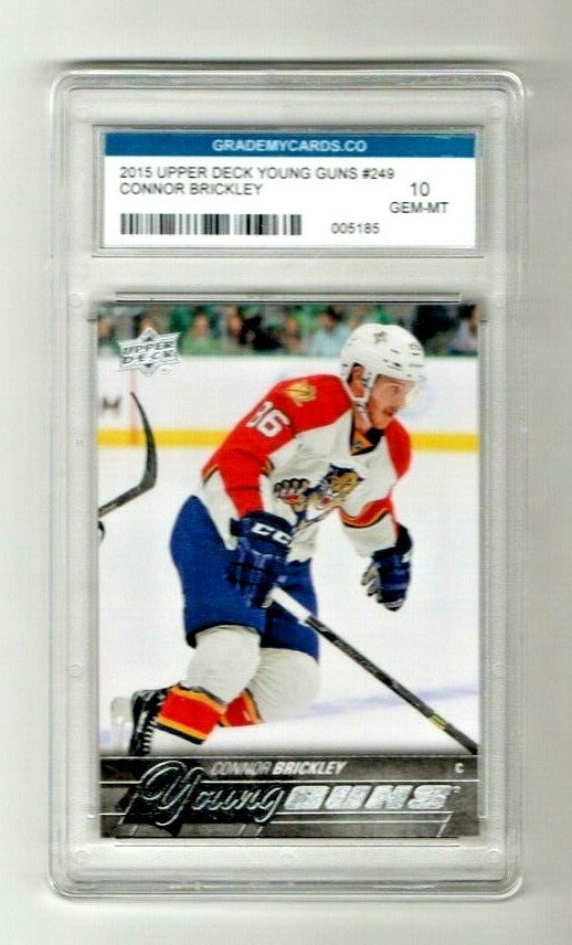 Connor Brickley 2015-16 Upper Deck Young Guns SP Rookie Card #249 GEM MINT 10