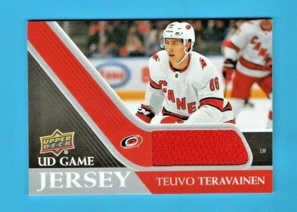2020-21 Upper Deck UD Game Jersey Teuvo Teravainen #GJ-TT Hurricanes  Red