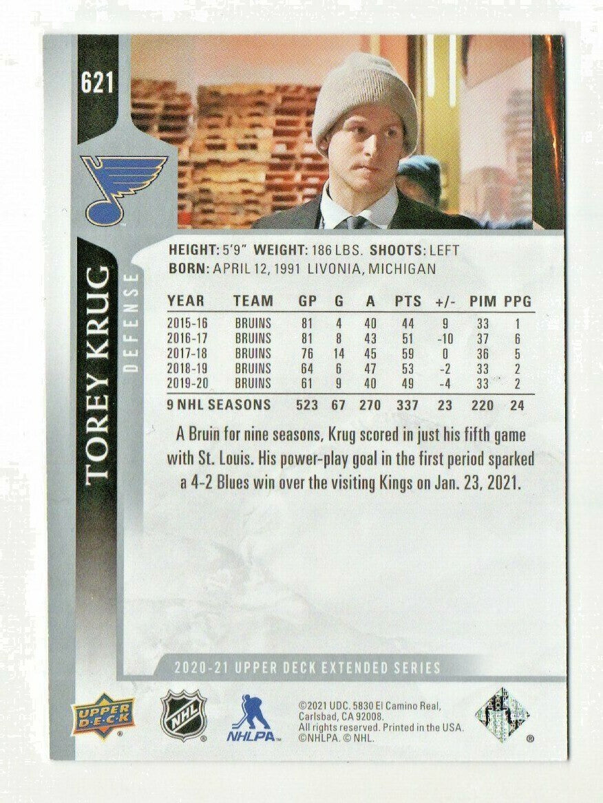 Torey Krug 2020-21 UD  Street Clothes Image Variation Photo SP Suit 