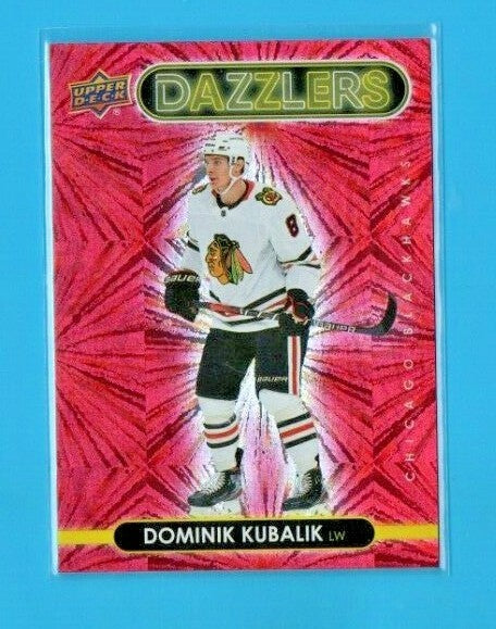 2021-22 Upper Deck Series 1 Red Dazzlers  #DZ-12  -  Dominik Kubalik   - Chicago