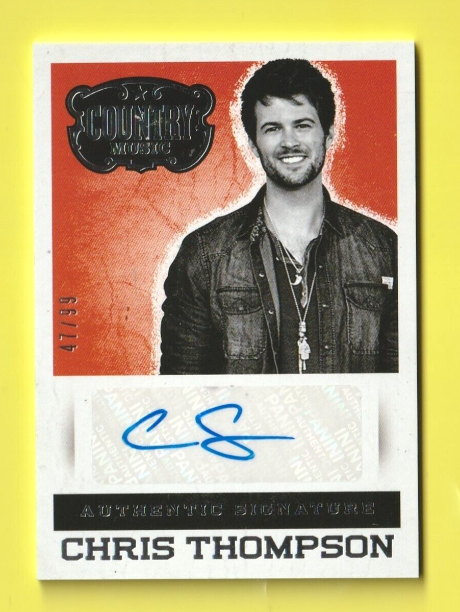 2014 Panini  - Country Music Signatures  - Red - Auto #S-CT Chris Thompson 47/99