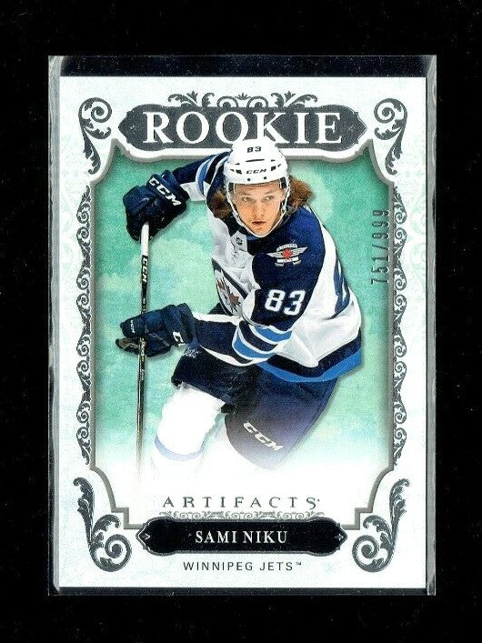 2018-19 ARTIFACTS ROOKIE SAMI NIKU ROOKIE 751/999 WINNIPEG JETS #175
