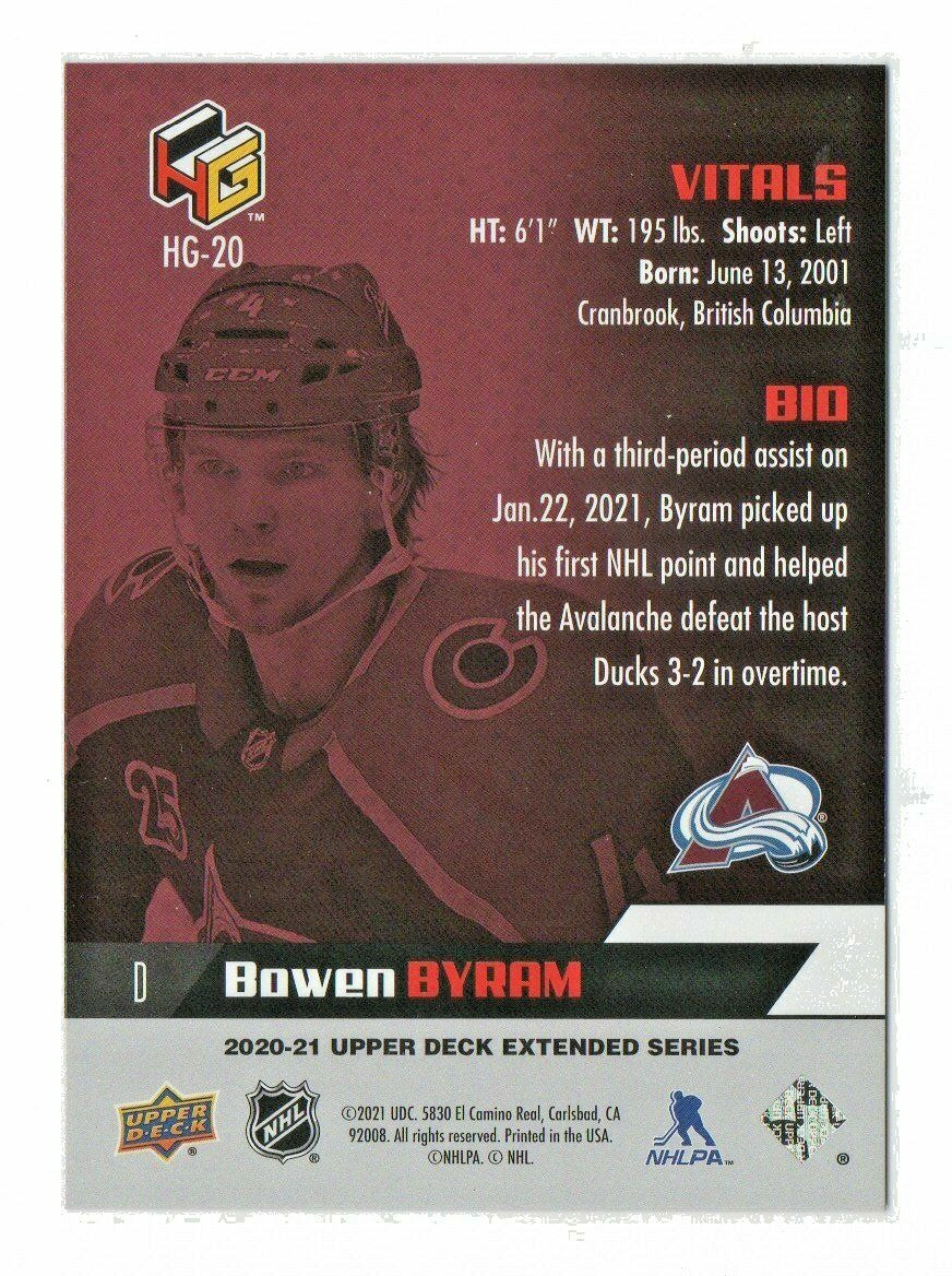2020-21 UPPER DECK EXTENDED BOWEN BYRAM HOLO GRFX SILVER