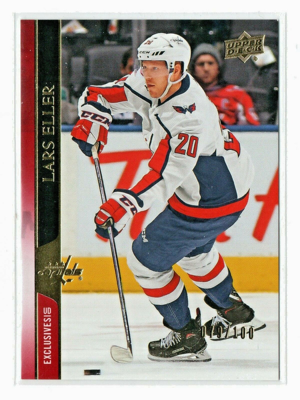 2020-21 UPPER DECK EXCLUSIVES FRENCH #188 LARS ELLER 079/100 Washington Capitals