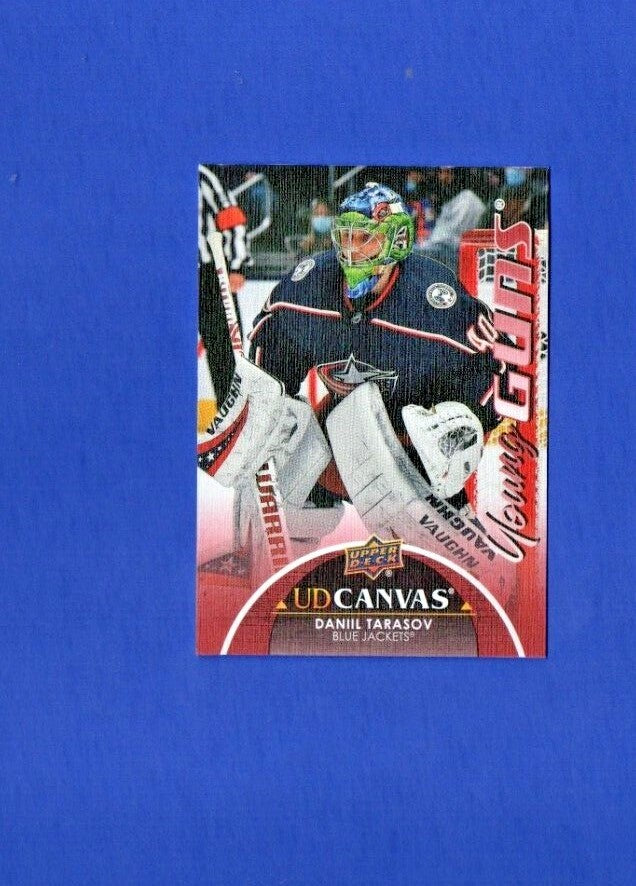 2021-22 UD Extended Daniil Tarasov CANVAS ROOKIE Young Guns #C374-Jackets 