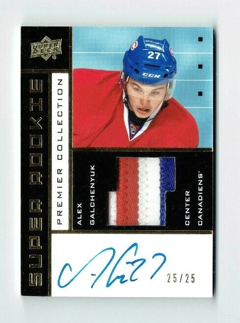 2018-19 UPPER DECK PREMIER COLLECTION  GALCHENYUK SUPER ROOKIE PATCH AUTO  25/25