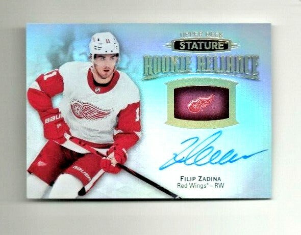 FILIP ZADINA 2019/20 Stature Rookie Reliance Auto RR-7 Detroit Red Wings