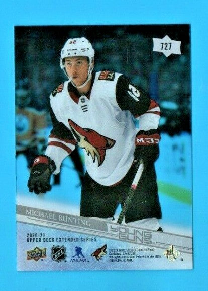 2020-21 Upper Deck Extended Michael Bunting Young Guns Clear Cut Rookie #727 