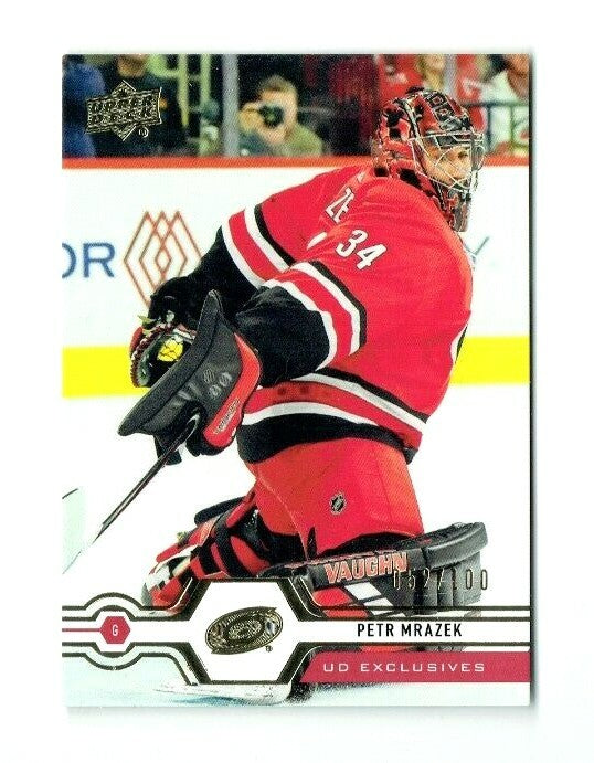2019-20 Series 2 Exclusives Parallel #307 Petr Mrazek 052/100 Carolina Huricanes