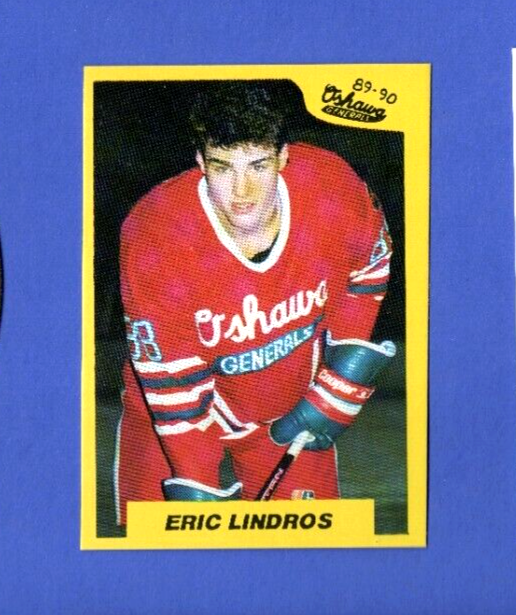 1989-90 Oshawa Generals  -  Eric Lindros  - 7th Inning Sketch Rookie RC #1 RARE