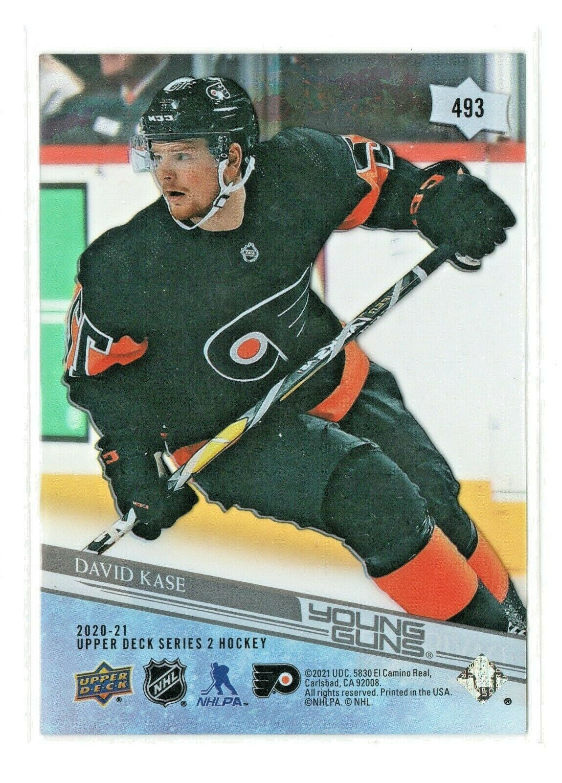  20-21 UD Series 2 Young Guns CLEAR CUT EXCLUSIVES #493 David Kase SSP RC Flyers