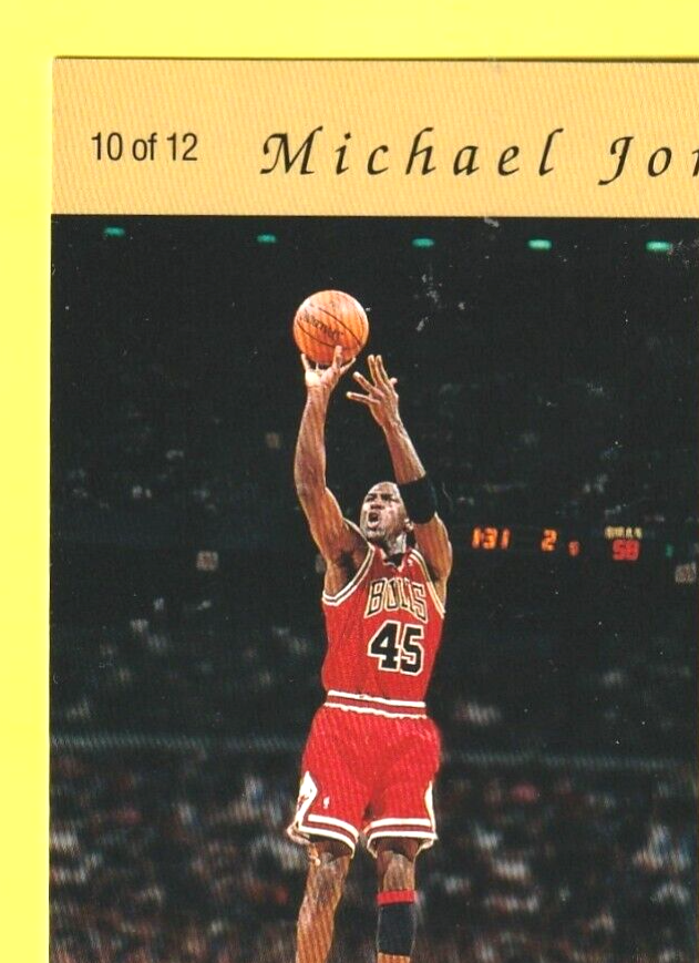 1998 Upper  Deck -  MICHAEL JORDAN  - Gatorade Postcard NBA  10 of 12   -  3.5/5