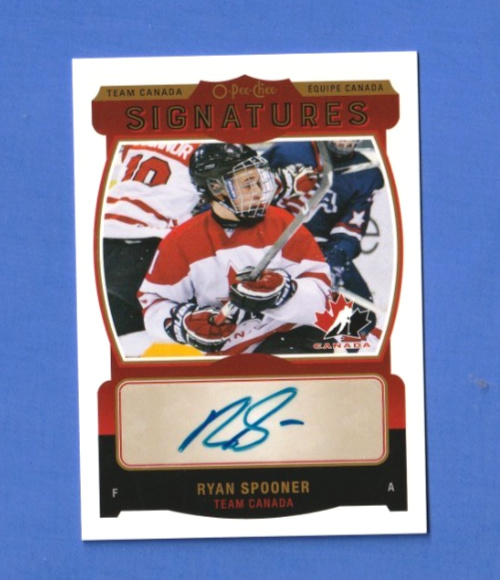 2015-16 O-Pee-Chee   - Team Canada Signatures  -  Ryan Spooner Auto  -   #TCS-RS