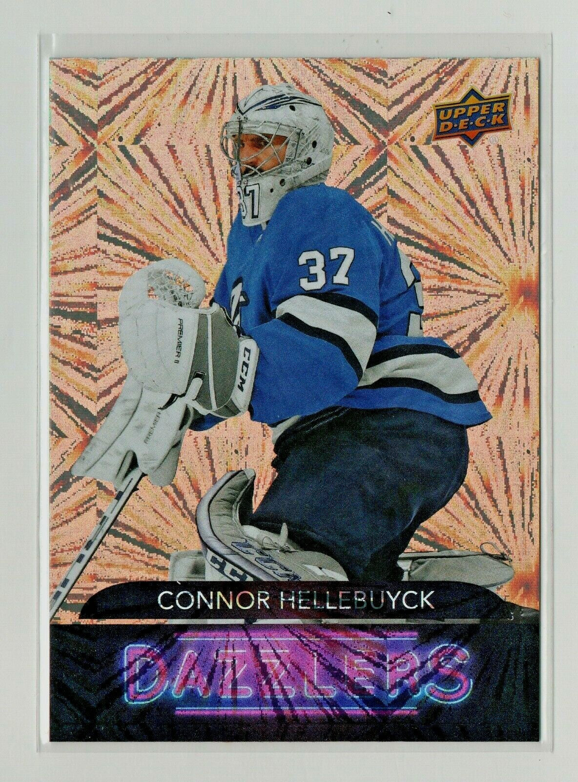  2020-21 Upper Deck Ser.1 Connor Hellebuyck Dazzlers Orange Winnipeg Jets  DZ-49