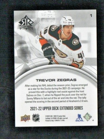 TREVOR ZEGRAS  2021-22 UD Extended Triple Dimension   RUBY   Reflections 196/500