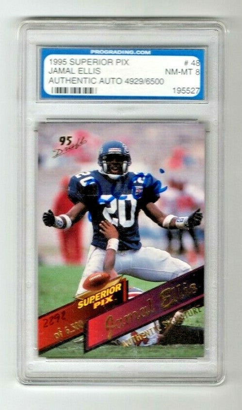 1995 Superior Pix  Authentic Signature Auto  #48 Jamal Ellis 2292/6500 NM-MT 8