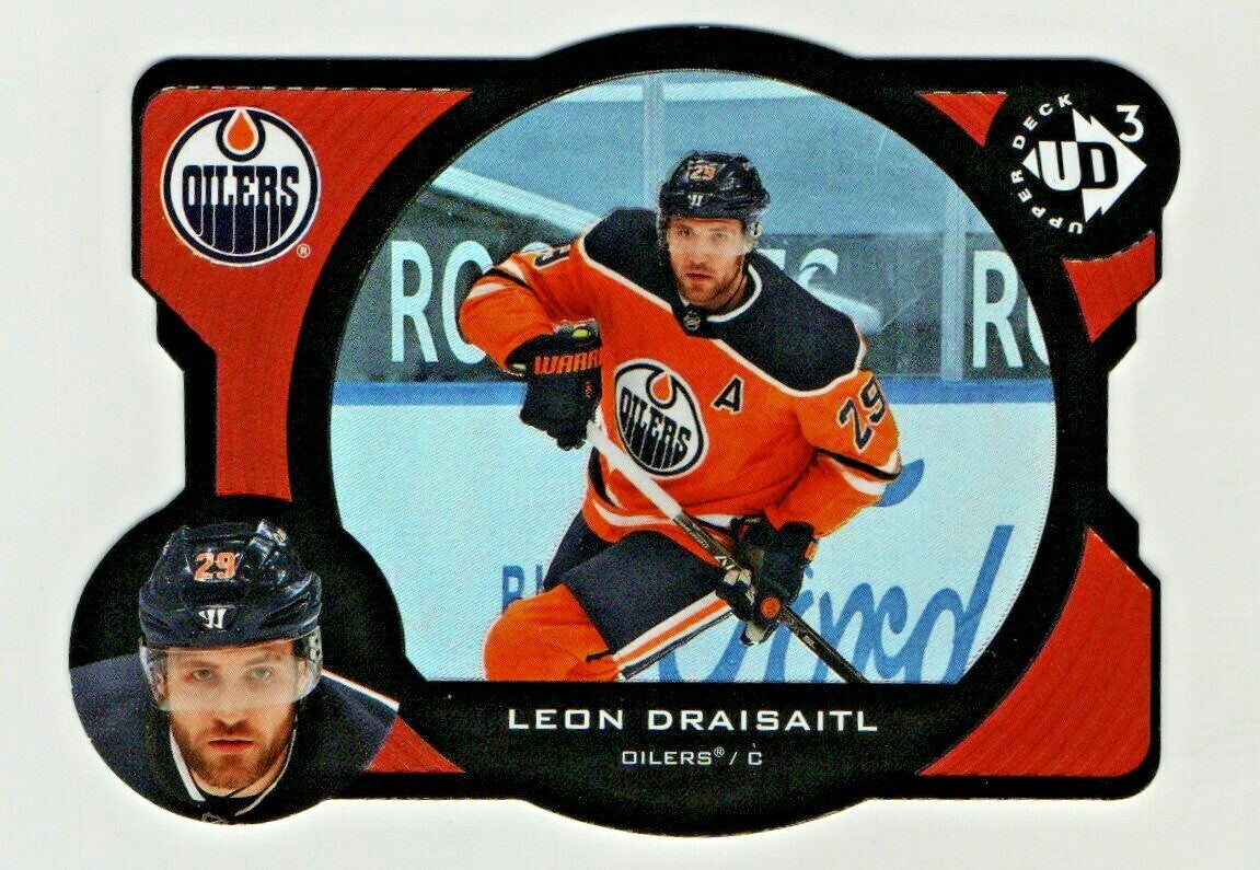 2020-21 UPPER DECK EXTENDED SERIES  LEON DRAISAITL UD3 DIE CUT 0444/1000 #UD3-19