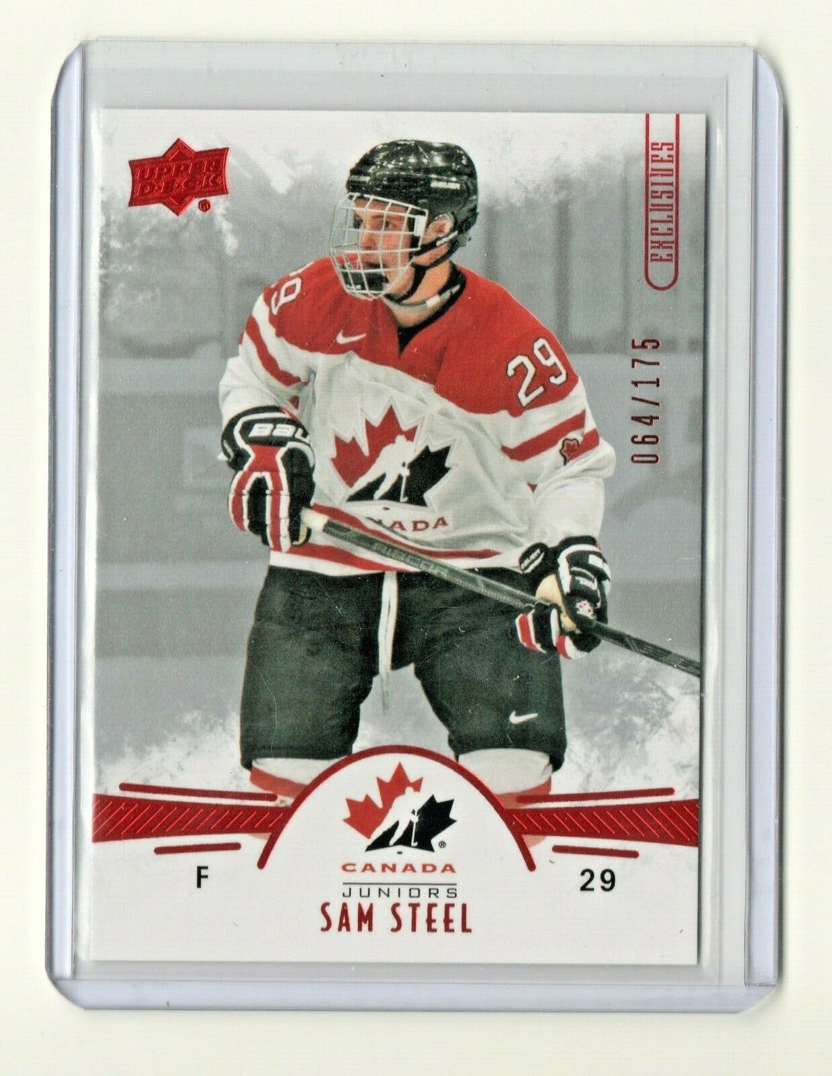 2016 Upper Deck  -  Team Canada Juniors  -   Sam Steel   -    064/175 Exclusives