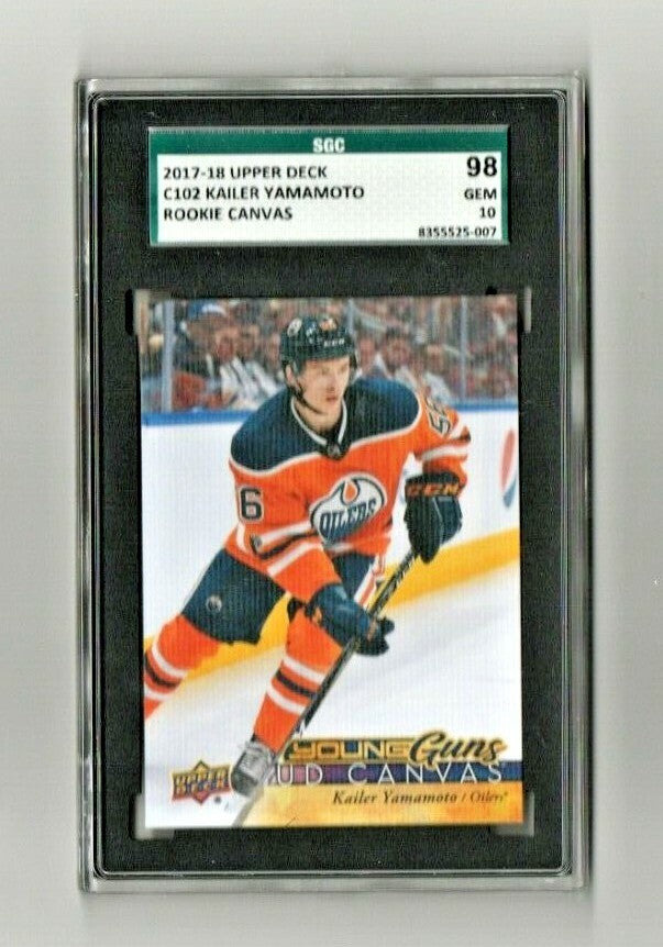 2017-18 UD Young Guns Canva - Kailer Yamamoto  - #C102 Edmonton Oilers Rookie 