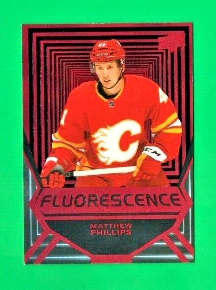 2021-22 UD Series 2 Hockey  Matthew Phillips Fluorescence RED   FL-38  Calgary