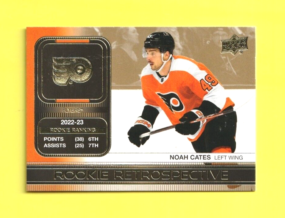 2023-24 Upper Deck Series 1 Rookie Retrospective   GOLD  -  Noah Cates  -  RR-20