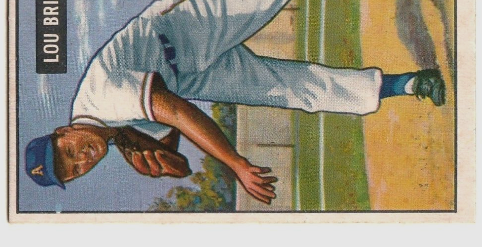 1951 Bowman  -  Lou Brissie   -  Cleveland Indians #155   EX-NRMT