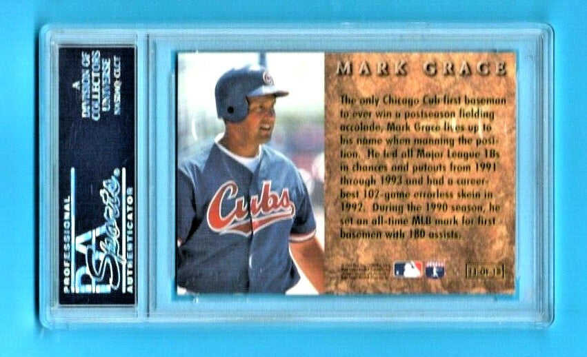 1996 Fleer Ultra Prime Leather Mark Grace #11 Chicago Cubs  PSA Mint 9 Pop 1