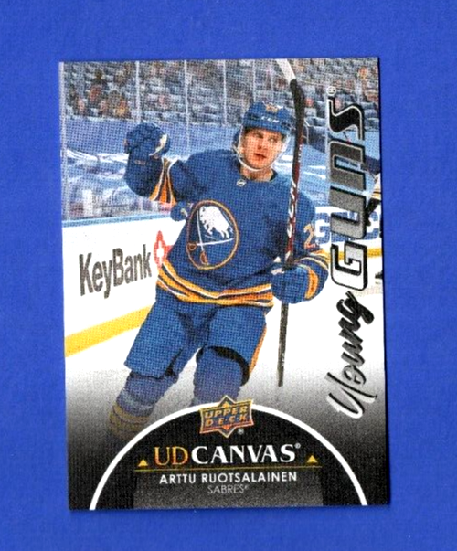 2021-22 Upper Deck Black Canvas Young Guns #C119 Arttu Ruotsalainen Sabres RC