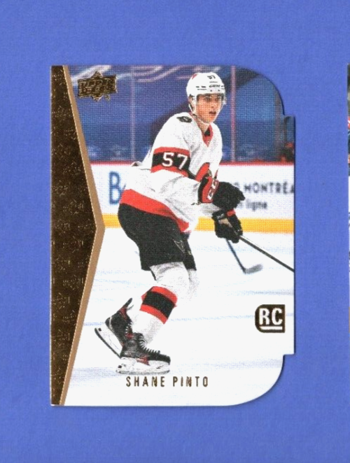 2021-22 Upper Deck Series 1 #RDT-8 SHANE PINTO Gold Diecut  R.C. Ottawa Senators