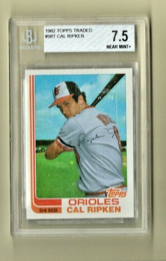 1982 Topps Traded #98T  CAL RIPKEN JR. Baltimore Orioles  Beckett 7.5 NM+ Rookie
