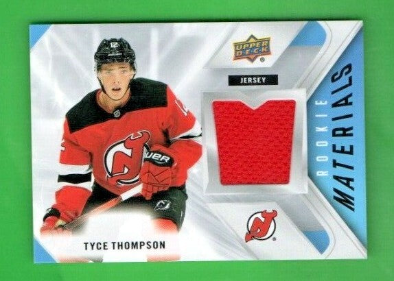 Tyce Thompson 2021-22 UD Series 2 Rookie Material Relic  RED  #RM-TT Devils