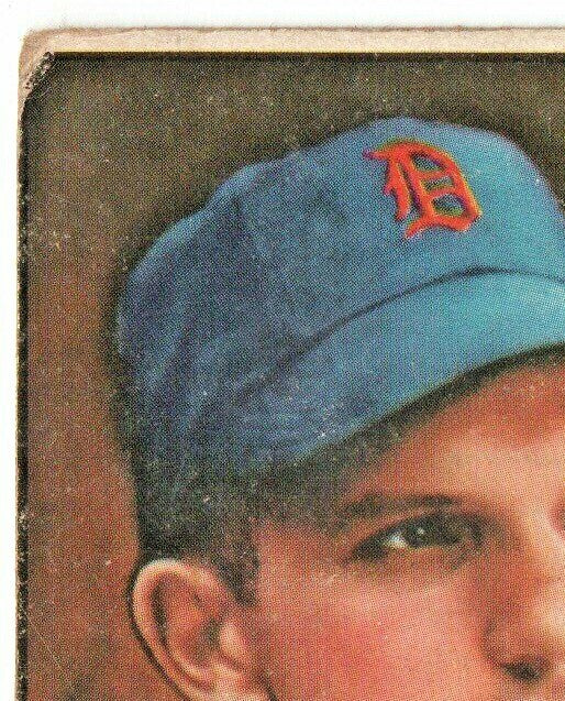 #25 JOHNNY GROTH 1952 Topps Baseball RED BACK DETROIT TIGERS
