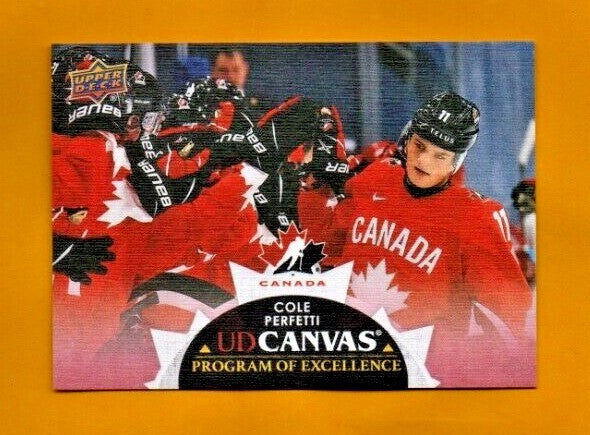 Cole Perfetti 2021-22 UD Series 2 Canvas Team Canada Program of Excellence #C258