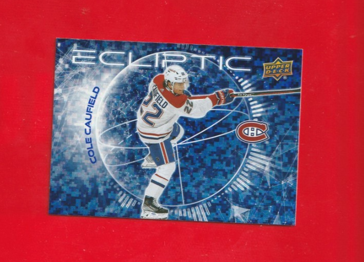 2023-24 Upper Deck Series 2   COLE CAUFIELD Ecliptic Blue SPARKLE Canadians EC-9