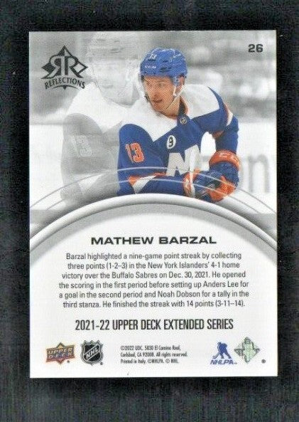 MATHEW BARZAL  2021-22 UD Extended Triple Dimension   RUBY   Reflections 169/500