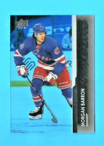 Morgan Barron - 2021-22 Upper Deck Series 1 Young Guns -CLEAR CUT - SSP  Rangers