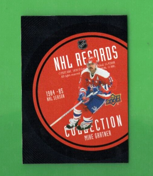 Mike Gartner  2021-22 Upper Deck Extended NHL Records Insert #RB-13  -  Capitals
