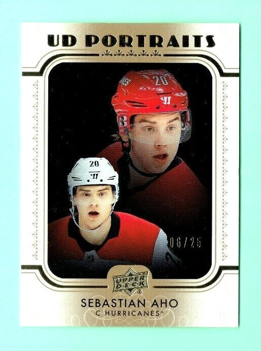 2019-20 UPPER DECK PORTRAITS GOLD - Sebastian Aho  -06/25 -  Carolina Hurricanes