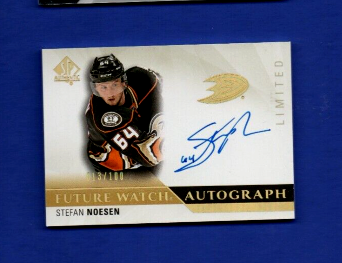 2015-16 SP Authentic  Stefan Noesen  RC Rookie  AUTO 013/100 Upper Deck RC #250