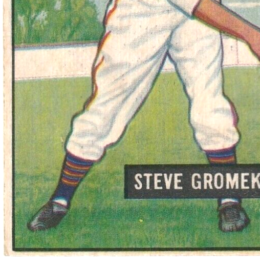 1951 Bowman  -  Steve Gromek -  Cleveland Indians  #115   EX-NRMT