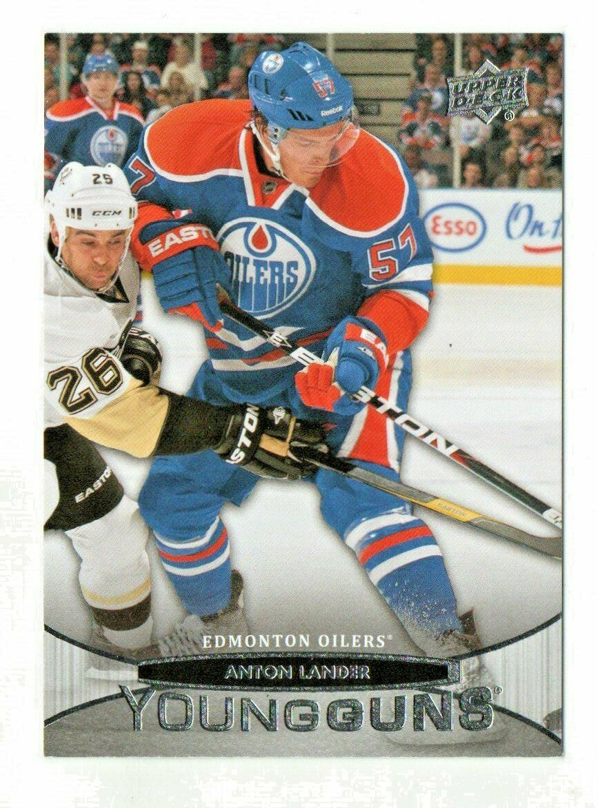 2011-12 Upper Deck #215  - Anton Lander   - #2 YG RC Young Guns  Edmonton Oilers
