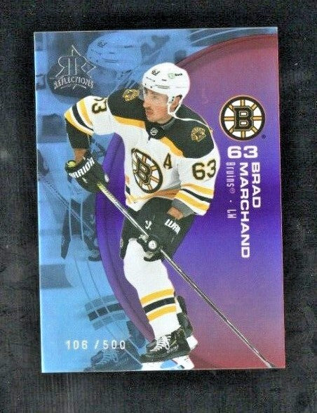 BRAD MARCHAND  2021-22 UD Extended Triple Dimension   RUBY   Reflections 106/500