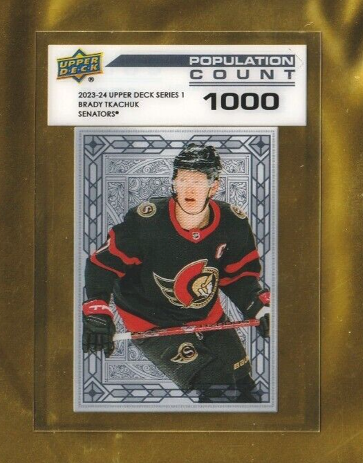 2023-24 Upper Deck Series 1  -  #PC-16    Brady Tkachuk  - Population Count 1000