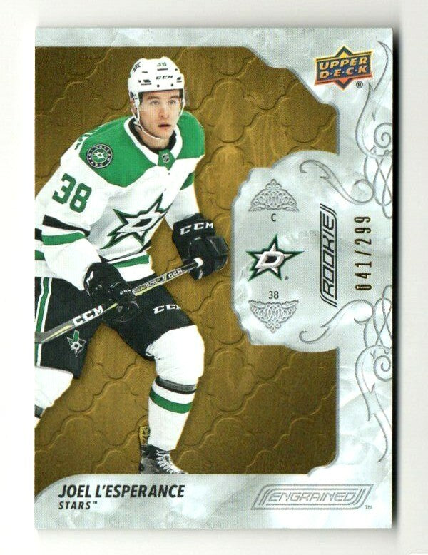 2019-20 UD Engrained  -  Joel L’esperance  -  Rookie #041/299  Dallas Stars