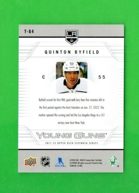 2021-22 Extended Series 06-07 Upper Deck Retro Young Guns #T-84 Quinton Byfield
