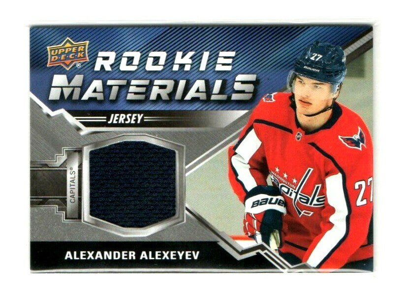2020-21 Upper Deck Series 2 Rookie Materials Alexander Alexeyev - Black