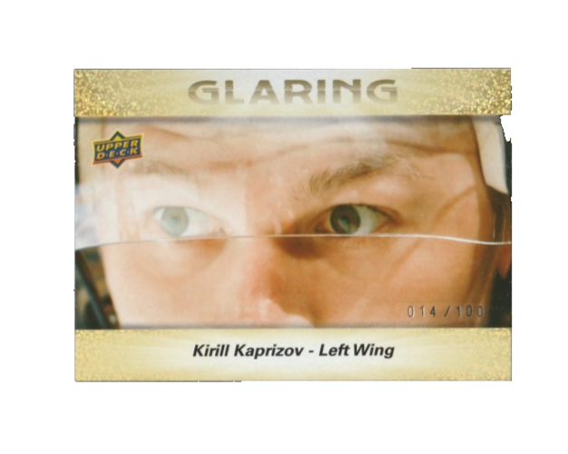 2023-24 UD Series 2 KIRILL KAPRIZOV Glaring #GL-3 -Minnesota Wild   014/100  SSP
