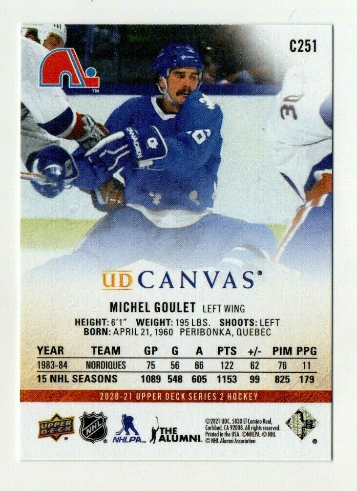 2020-21 Upper Deck Series 2 Canvas Retired Stars #C251 Michel Goulet
