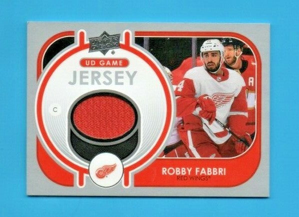 2021-22 Upper Deck Game Jersey #GJ-RF - Robby Fabbri  - Detroit Red Wings  - Red